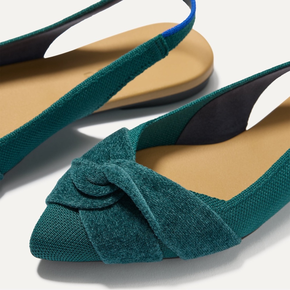 Rothy's The Twist Point Slingback - Everglade Size 7 (Brand New) - Picture 2 of 4